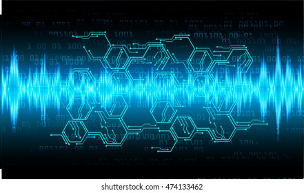  Blue abstract hi speed internet technology background illustration. 