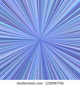 Blue abstract hypnotic speed concept background - vector ray burst graphic