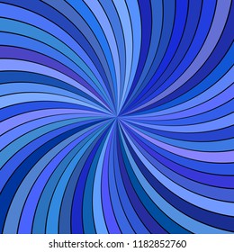 Blue abstract hypnotic spiral ray burst stripe background - vector graphic