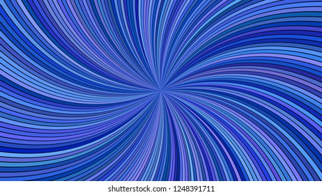 Blue abstract hypnotic spiral ray stripe background - vector graphic