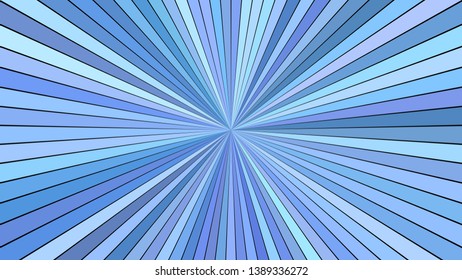 Blue abstract hypnotic striped ray burst background design - vector explosive graphic