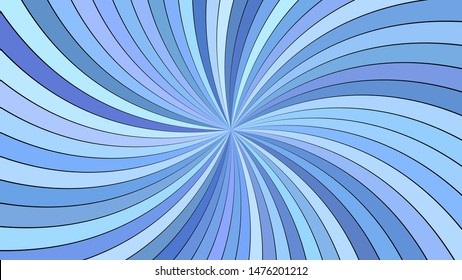 Blaues abstraktes hypnotisches gestreiftes, wirres Hintergrund-Design - Vektorillustration-Grafik mit wirbelnden Strahlen