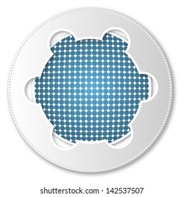 blue abstract icon