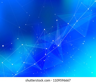 blue abstract illustration of a digital world - a bright defocused background and a digital wave. It symbolizes the digital economy, network technologies, cloud technologies, Internet, communications
