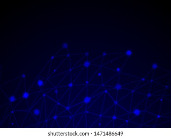 Blue abstract internet connection. Vector illustration for card