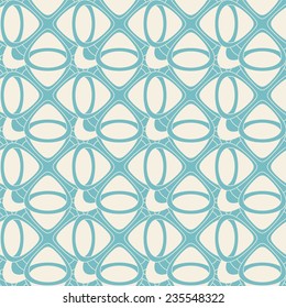 blue abstract lattice in seamless pattern