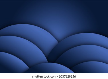 Blue abstract layer geometric background  for card, annual business report, poster template