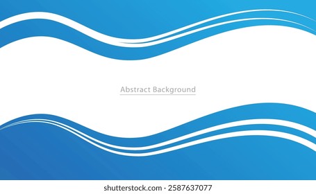 Blue abstract layout template. brochure design, flyer, magazine cover, social media. white wave strips banner template. abstract background design