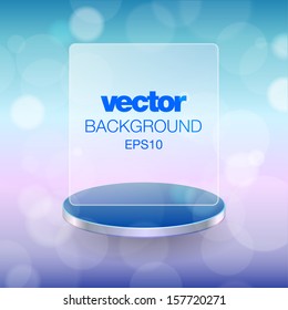 Blue abstract light background. Background for presentation with place for text. Vector illustration.