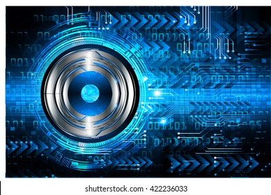 blue abstract light hi speed internet technology background illustration, Background conceptual image of digital. eye scan virus computer. motion move graphic. vector