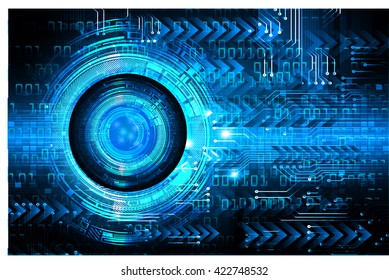 blue abstract light hi speed internet technology background illustration, Background conceptual image of digital. eye scan virus computer. motion move graphic. vector