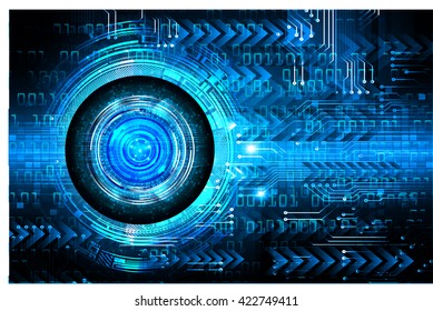 blue abstract light hi speed internet technology background illustration, Background conceptual image of digital. eye scan virus computer. motion move graphic. vector