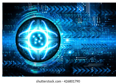 blue abstract light hi speed internet technology background illustration, Background conceptual image of digital. Cyber security concept, Cyber data digital,Cyber Technology.vector.scan virus computer