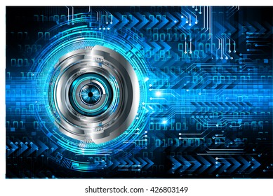 blue abstract light hi speed internet technology background illustration, Background conceptual image of digital. Cyber security concept, Cyber data digital,Cyber Technology.vector.scan virus computer