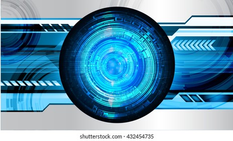 blue abstract light hi speed internet technology background illustration, Background conceptual image of digital. Cyber security concept, Cyber data digital. eye scan virus computer. vector