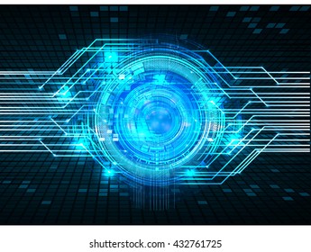 blue abstract light hi speed internet technology background illustration, Background conceptual image of digital. Cyber security concept, Cyber data digital. eye scan virus computer. vector