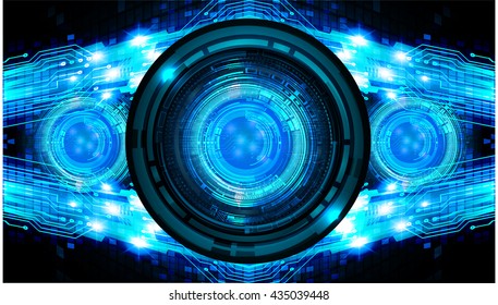 blue abstract light hi speed internet technology background illustration, Background conceptual image of digital. Cyber security concept, Cyber data digital. eye scan virus computer. vector