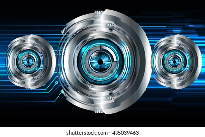 blue abstract light hi speed internet technology background illustration, Background conceptual image of digital. Cyber security concept, Cyber data digital. eye scan virus computer. vector