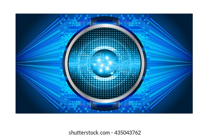 blue abstract light hi speed internet technology background illustration, Background conceptual image of digital. Cyber security concept, Cyber data digital. eye scan virus computer. vector