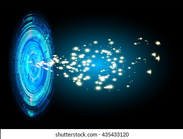 blue abstract light hi speed internet technology background illustration, Background conceptual image of digital. Cyber security concept, Cyber data digital. eye scan virus computer. vector