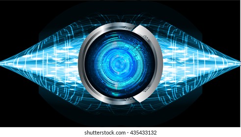 blue abstract light hi speed internet technology background illustration, Background conceptual image of digital. Cyber security concept, Cyber data digital. eye scan virus computer. vector