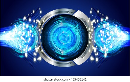 blue abstract light hi speed internet technology background illustration, Background conceptual image of digital. Cyber security concept, Cyber data digital. eye scan virus computer. vector