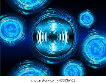 blue abstract light hi speed internet technology background illustration, Background conceptual image of digital. Cyber security concept, Cyber data digital. eye scan virus computer. vector