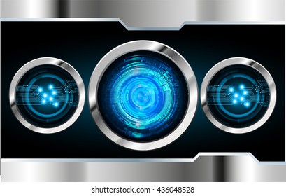 blue abstract light hi speed internet technology background illustration, Background conceptual image of digital. Cyber security concept, Cyber data digital. eye scan virus computer. vector
