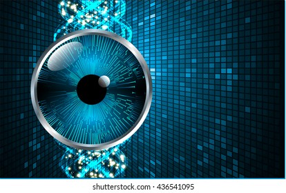 blue abstract light hi speed internet technology background illustration, Background conceptual image of digital. Cyber security concept, Cyber data digital. eye scan virus computer. vector