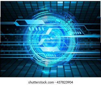 blue abstract light hi speed internet technology background illustration, Background conceptual image of digital. Cyber security concept, Cyber data digital. eye scan virus computer. vector