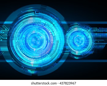 blue abstract light hi speed internet technology background illustration, Background conceptual image of digital. Cyber security concept, Cyber data digital. eye scan virus computer. vector