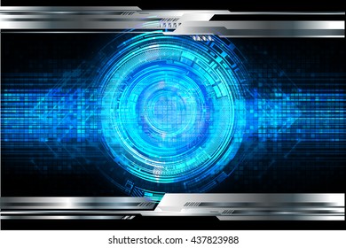 blue abstract light hi speed internet technology background illustration, Background conceptual image of digital. Cyber security concept, Cyber data digital. eye scan virus computer. vector
