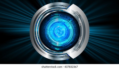 blue abstract light hi speed internet technology background illustration, Background conceptual image of digital. Cyber security concept, Cyber data digital. eye scan virus computer. vector