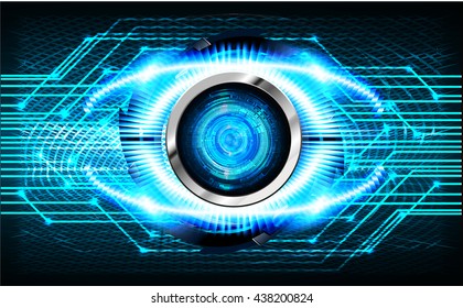 blue abstract light hi speed internet technology background illustration, Background conceptual image of digital. Cyber security concept, Cyber data digital. eye scan virus computer. vector