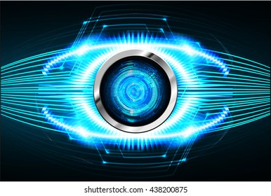 blue abstract light hi speed internet technology background illustration, Background conceptual image of digital. Cyber security concept, Cyber data digital. eye scan virus computer. vector