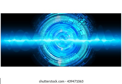 blue abstract light hi speed internet technology background illustration, Background conceptual image of digital. Cyber security concept, Cyber data digital. eye scan virus computer. vector