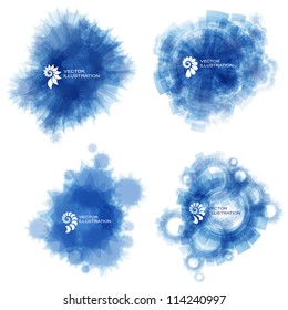 Blue abstract light illustration.