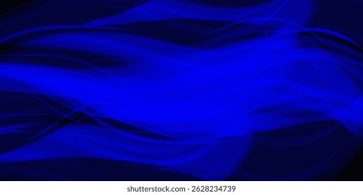 Blaue abstrakte Lichtwellen auf dunklem Hintergrund. Modernes Trenddesign in Vektorgrafik