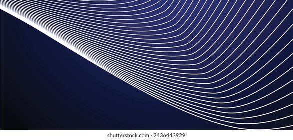 Blue abstract line background banner vector image design