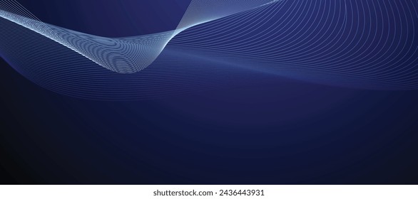 Blue abstract line background banner vector image design