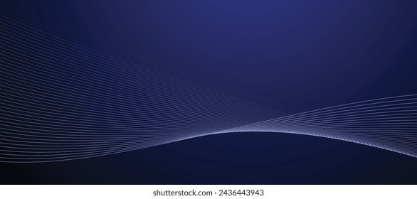 Blaue abstrakte Linie Hintergrund Banner Vektor-Bilddesign