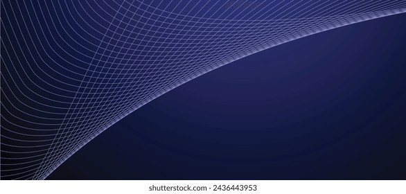 Blue abstract line background banner vector image design