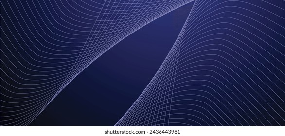 Blue abstract line background banner vector image design
