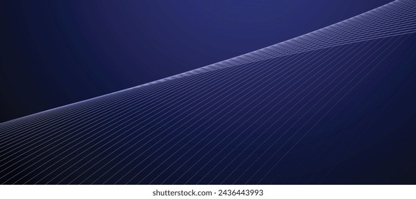 Blue abstract line background banner vector image design