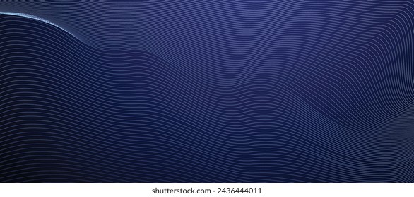 Blue abstract line background banner vector image design