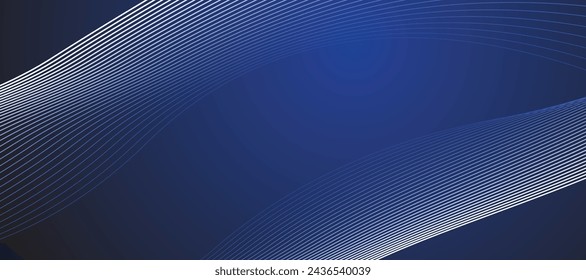 Blue abstract line background banner vector image design