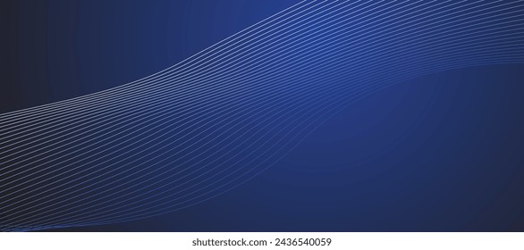Diseño de imagen de vector de banner de fondo de línea abstracta azul