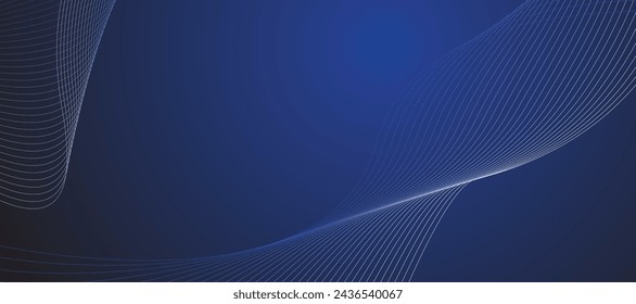 Blue abstract line background banner vector image design