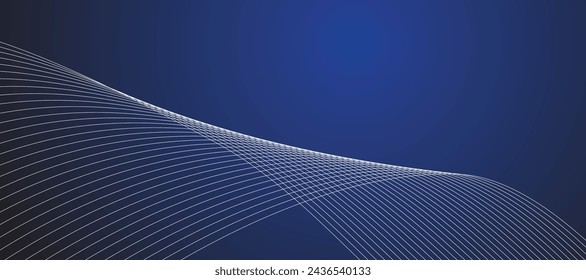 Blue abstract line background banner vector image design