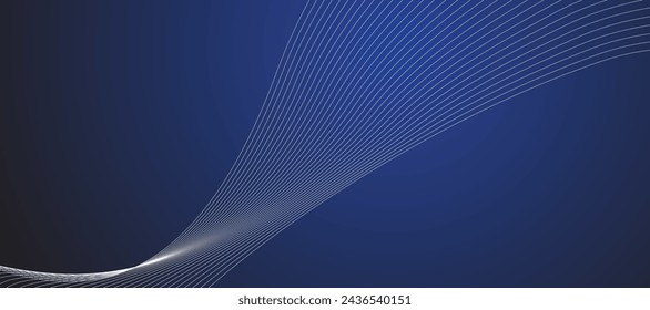 Blue abstract line background banner vector image design